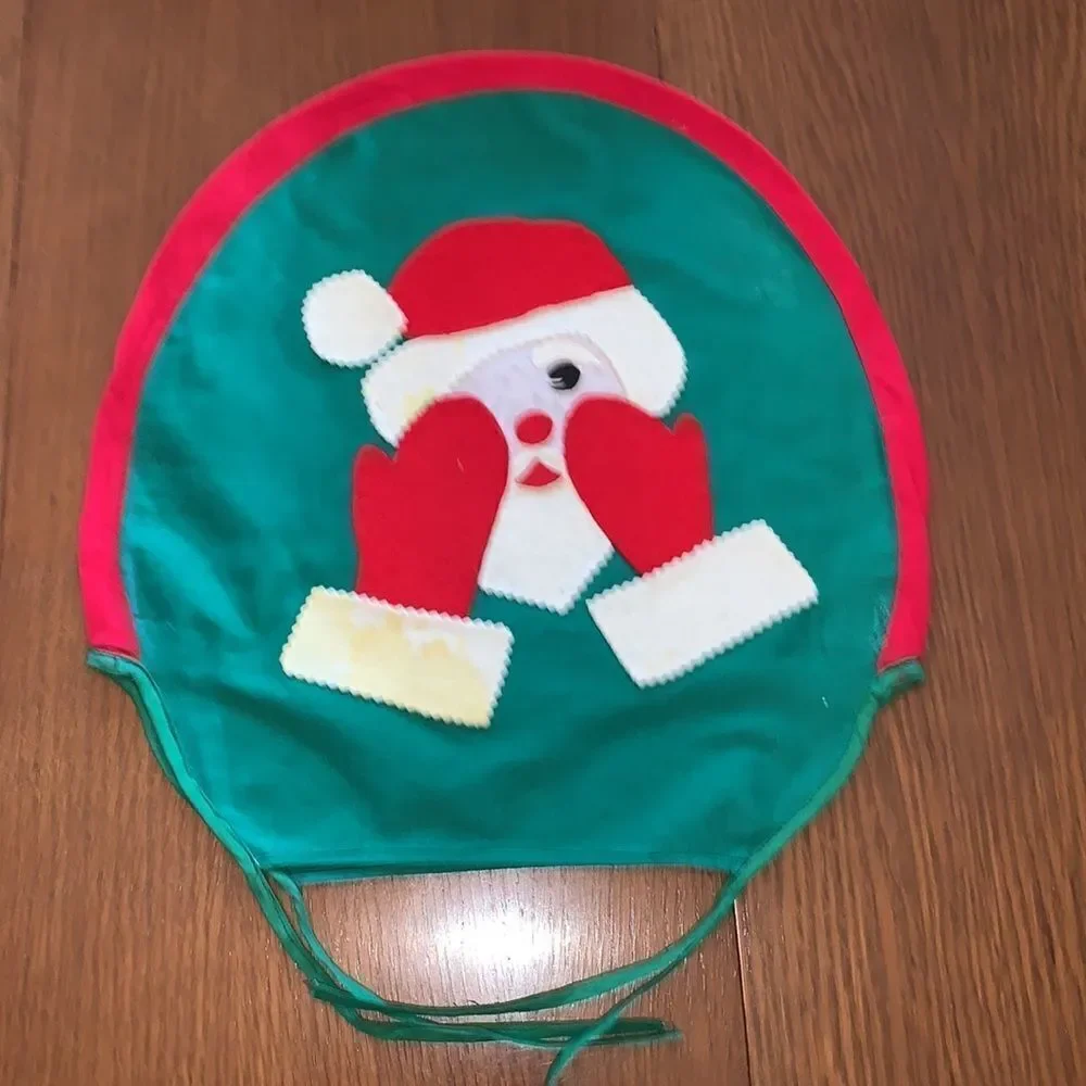 Vtg‎ 60s double sided Santa face toilet seat cover